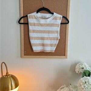 Aritzia Babaton neutral striped tank